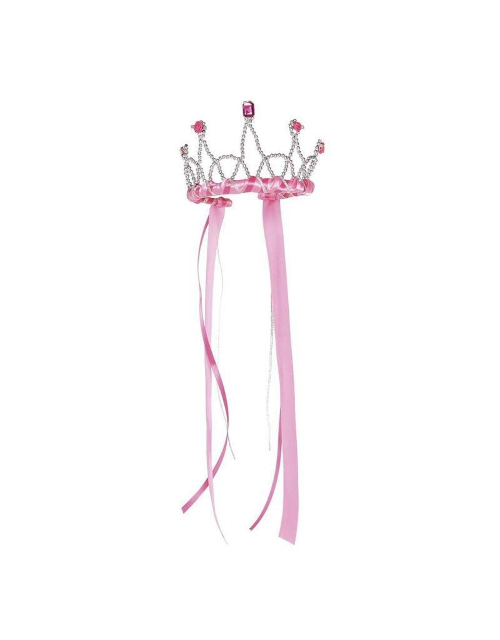 Great Pretenders RIBBON TIARA DARK PINK