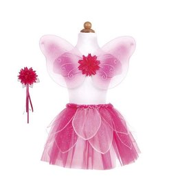Great Pretenders Fancy Flutter Skirt with Wings & Wand, Pink, Size 4-6
