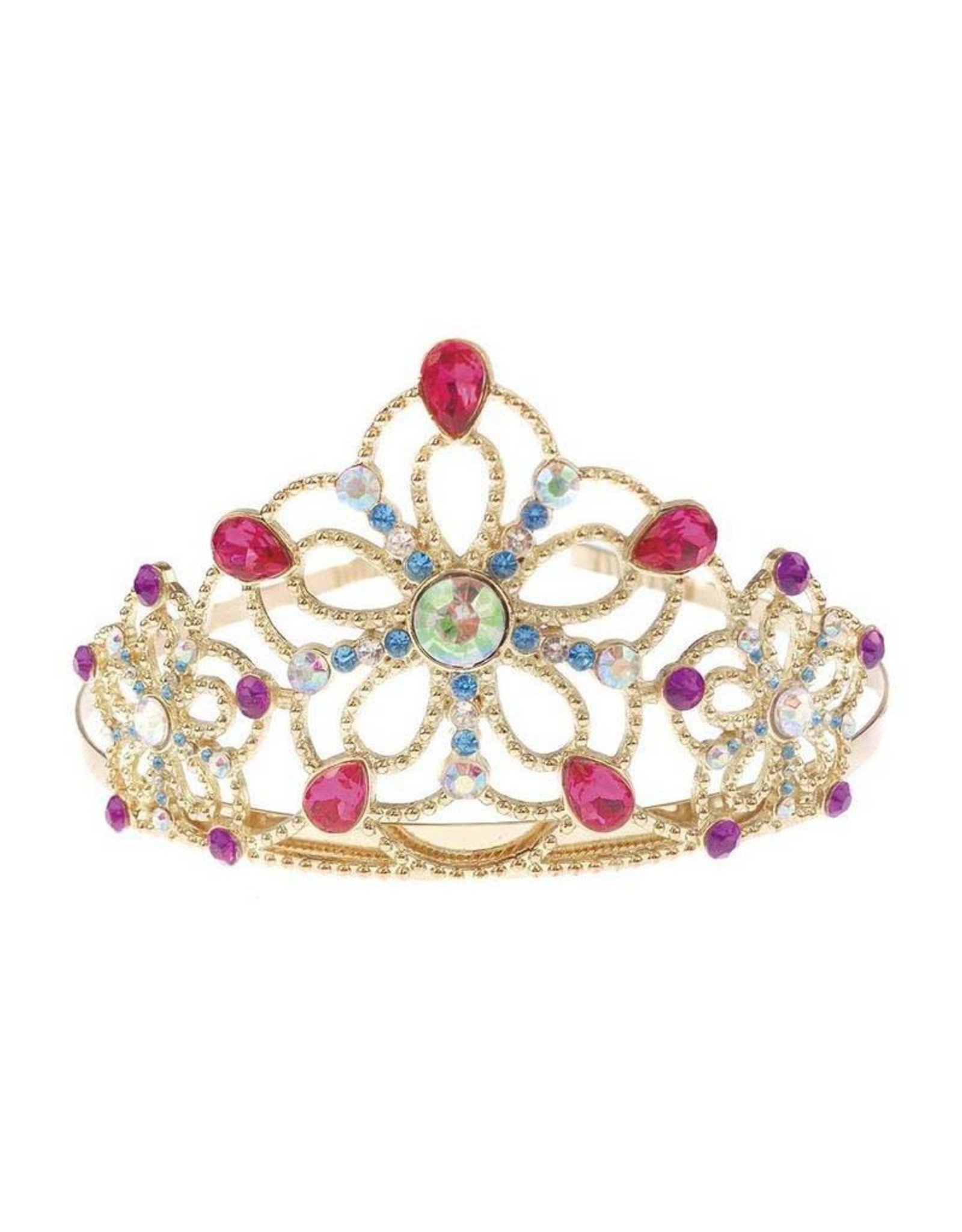 Great Pretenders Bejewelled Tiara, Gold Metal with Multi Gems