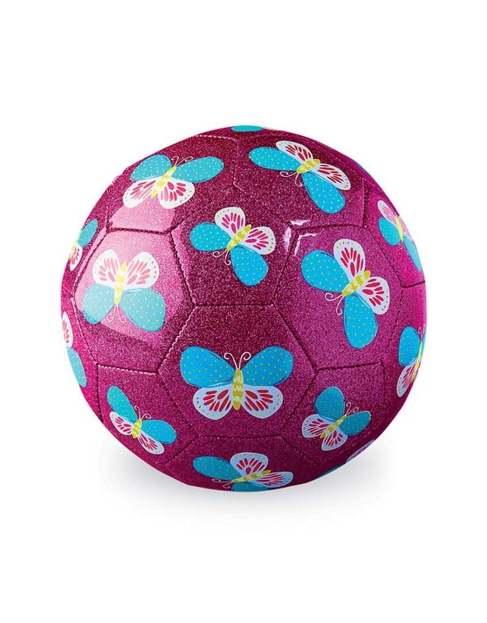 Crocodile Creek 7" Soccer Ball Glitter Butterfly