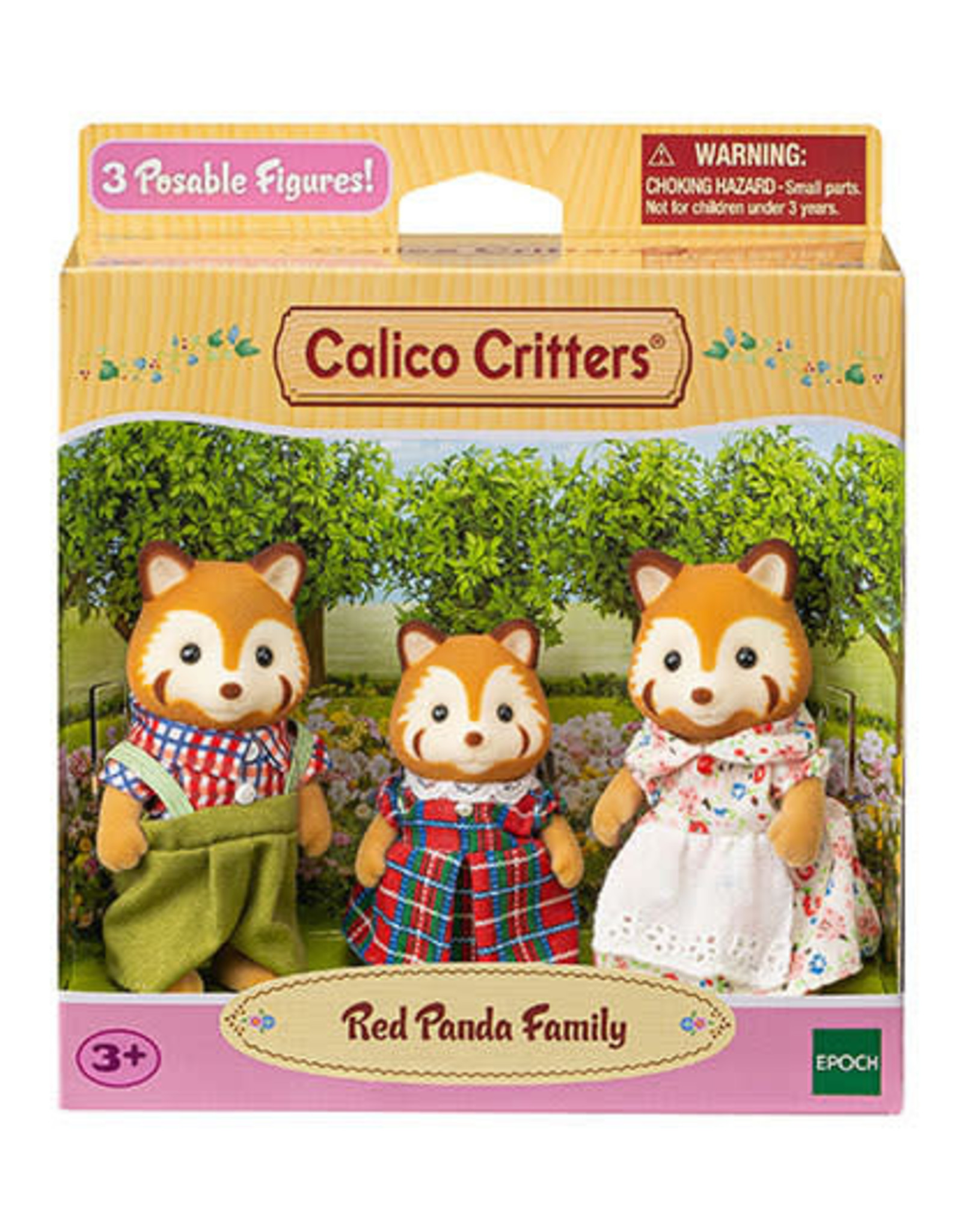 Calico Critters CC Red Panda Family