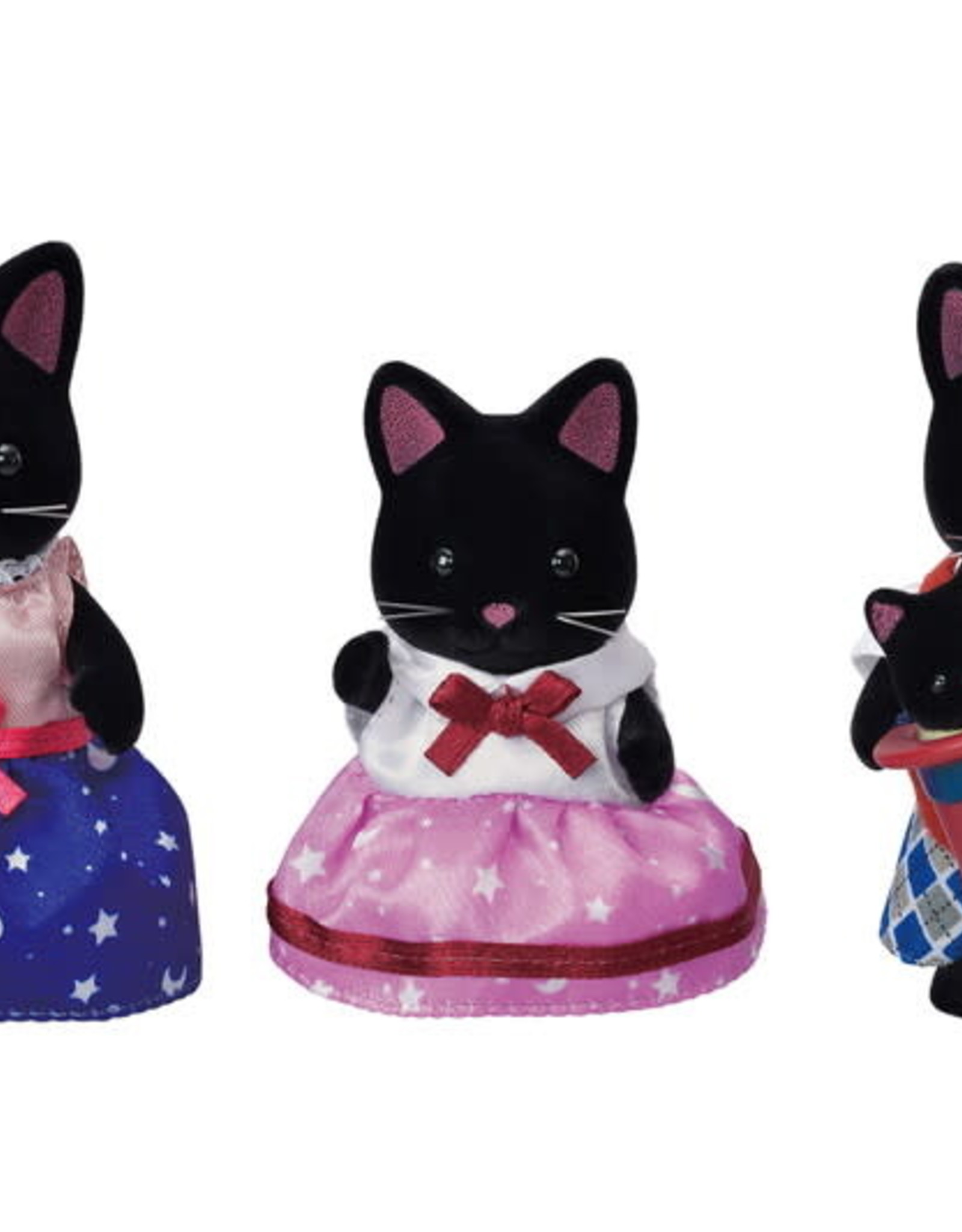 Calico Critters CC Midnight Cat Family