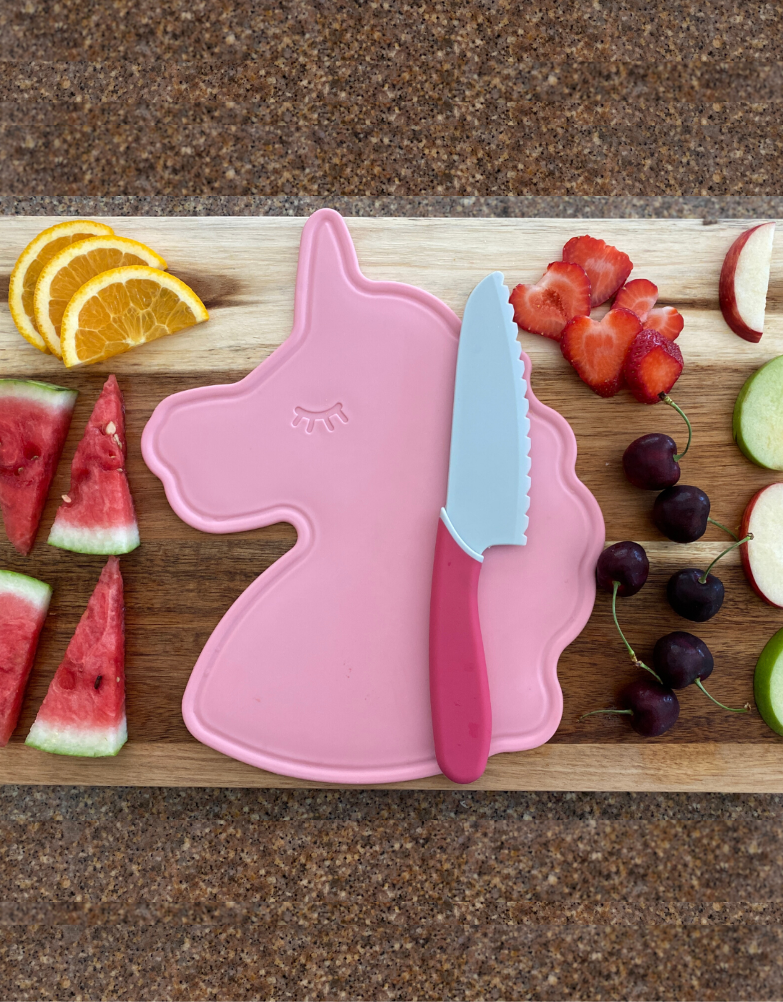 Handstand Kitchen Unicorn Cutting Board & Knife Set