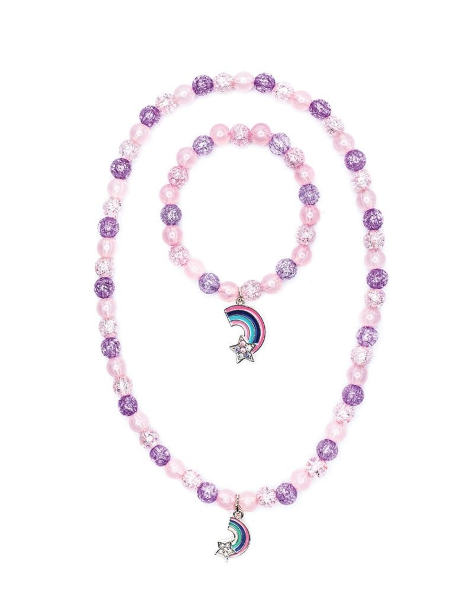 Great Pretenders Purple Rainbow Necklace / Bracelet Set