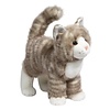 Douglas 12" Zipper Grey Tabby Cat