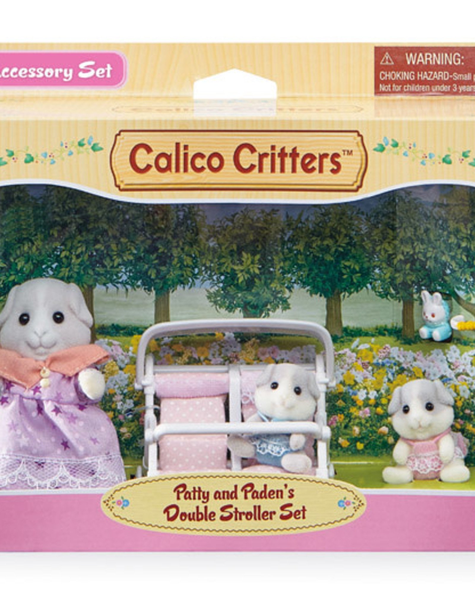 Calico Critters CC Patty & Paden's Double Stroller Set