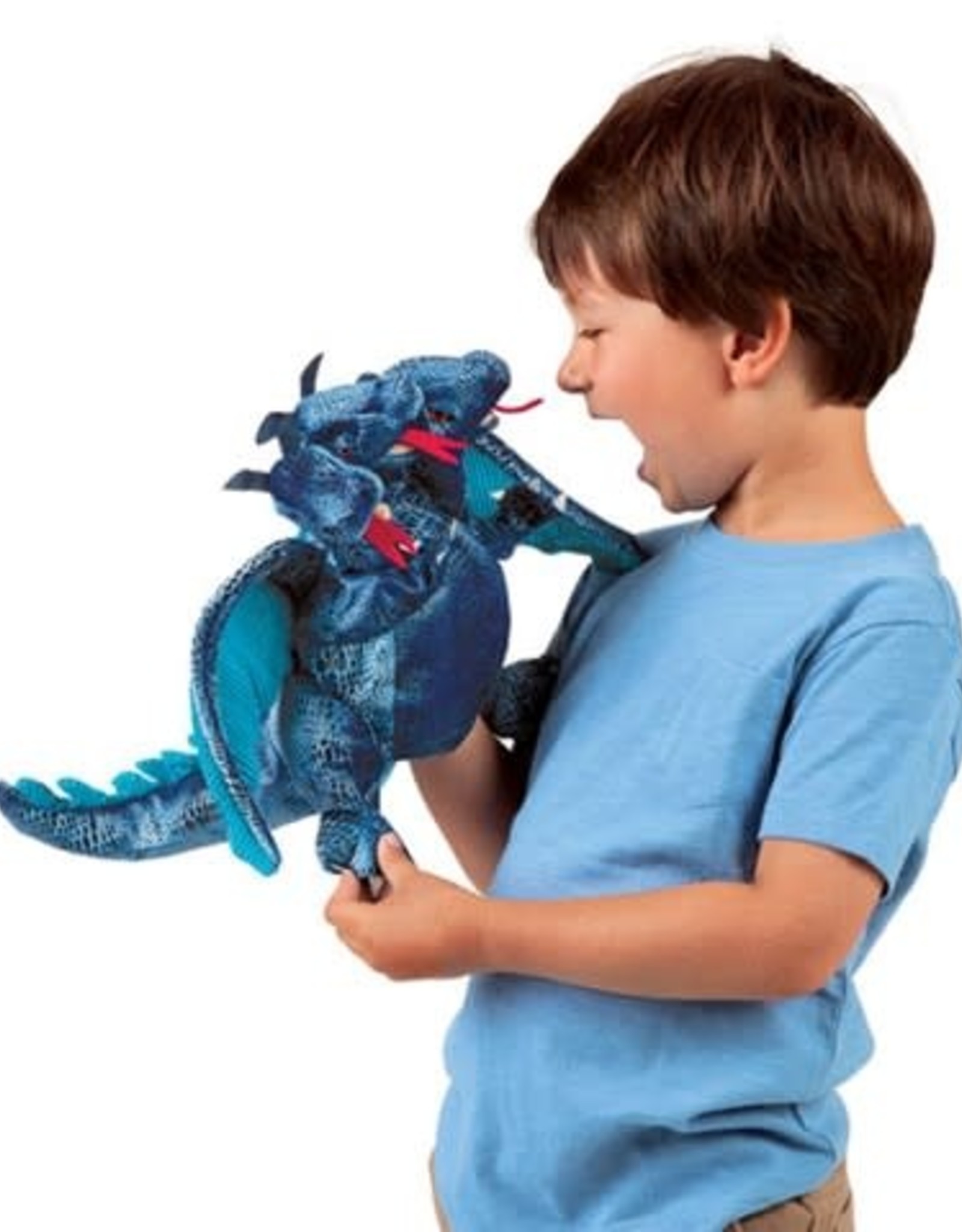 Folkmanis Folkmanis DRAGON, BLUE THREE-HEADED Puppet