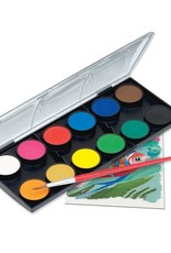 Faber-Castell 12 ct Watercolor Paint Set, cakes with free brush