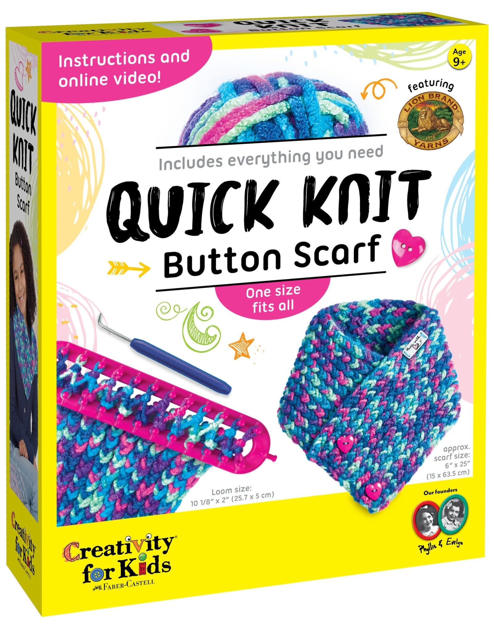 Faber-Castell Quick Knit Button Scarf