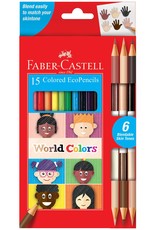 Faber-Castell World Colors 15count Colored Eco Pencils