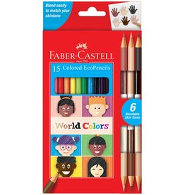 Faber-Castell World Colors 15count Colored Eco Pencils