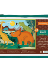 Mudpuppy DINOSAURS 12 pc Pouch Puzzle