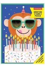 Mudpuppy Greeting Card Puzzle : Monkey Cake