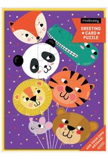 Mudpuppy Greeting Card Puzzle : Animal Balloons
