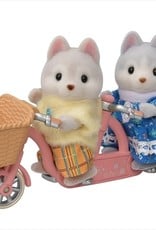 Calico Critters CC Tandem Cycling Set - Husky Sister & Brother