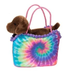 Douglas Tie Dye Sak with Chocolate Lab