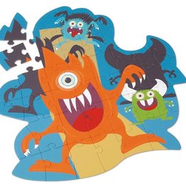 Dam Toys 33pc Contour Puzzle Monsters