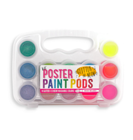 Ooly Lil' Poster Paint Pods & Brush Glitter/Neon