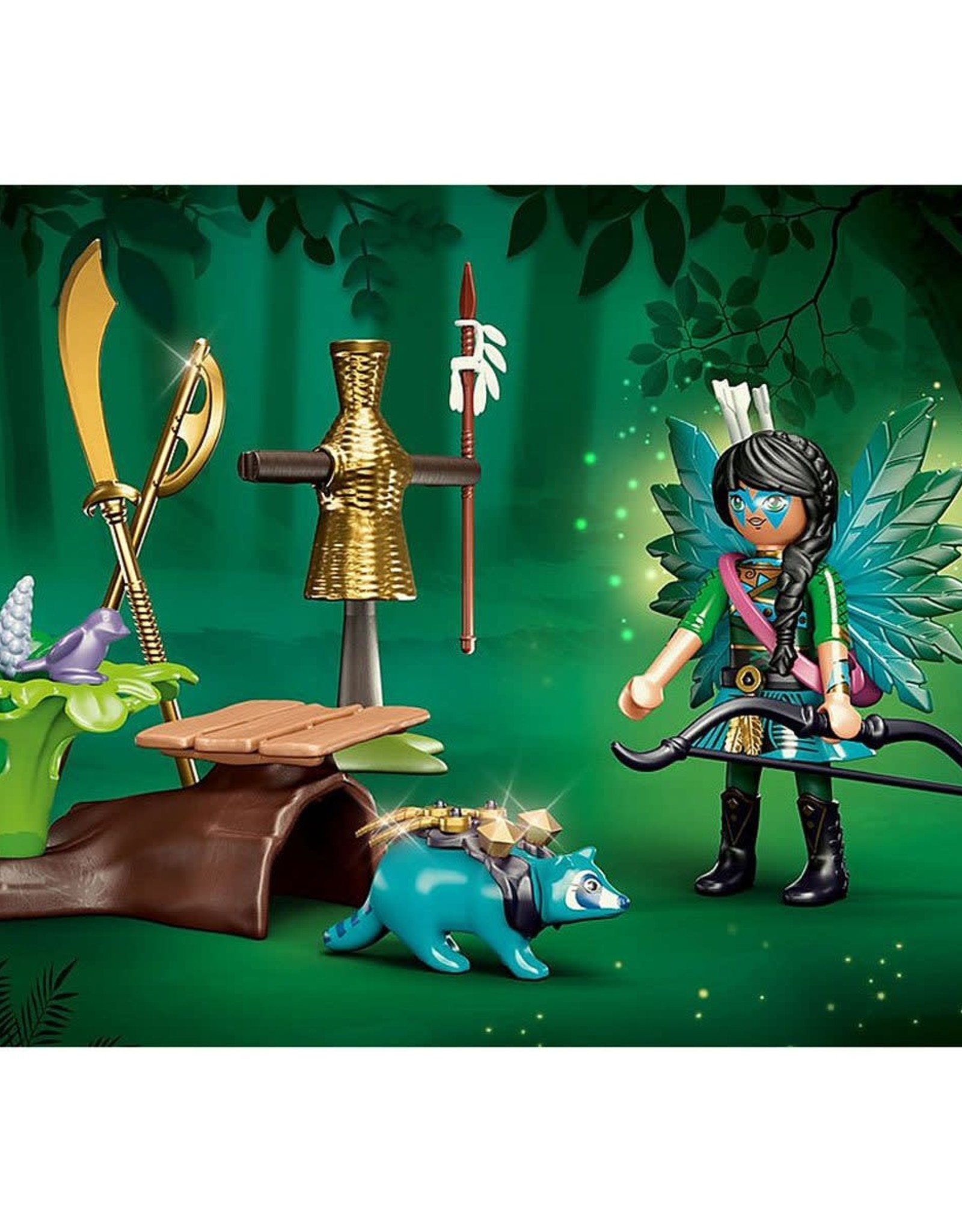 Playmobil ## Playmobil Starter Pack Knight Fairy with Raccoon