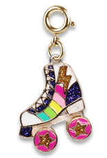 Charm It! Charm It! Gold Rainbow Rollerskate Charm