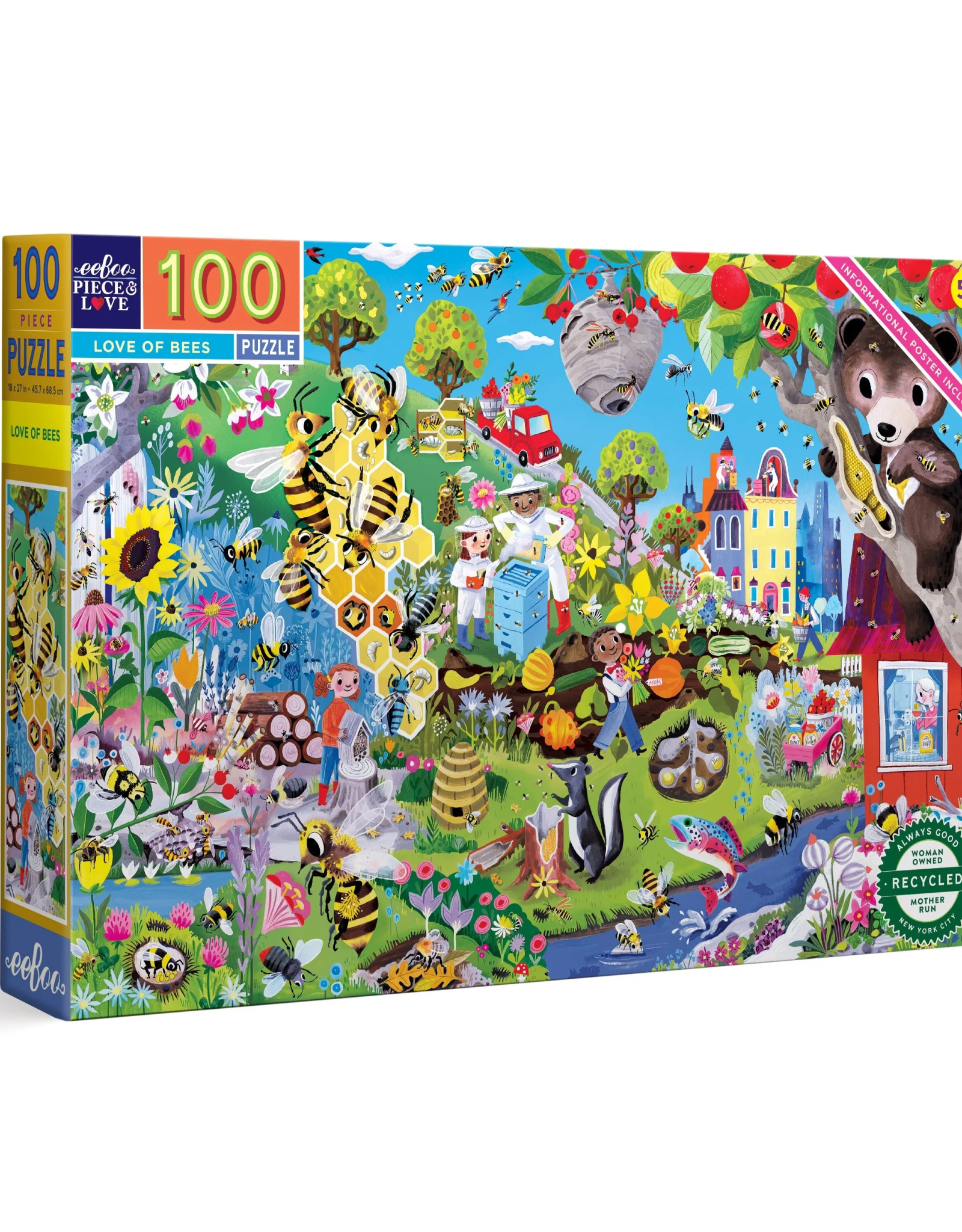 Eeboo 100pc Puzzle Love of Bees