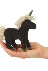 Folkmanis Folkmanis Mini Black Unicorn Finger Puppet