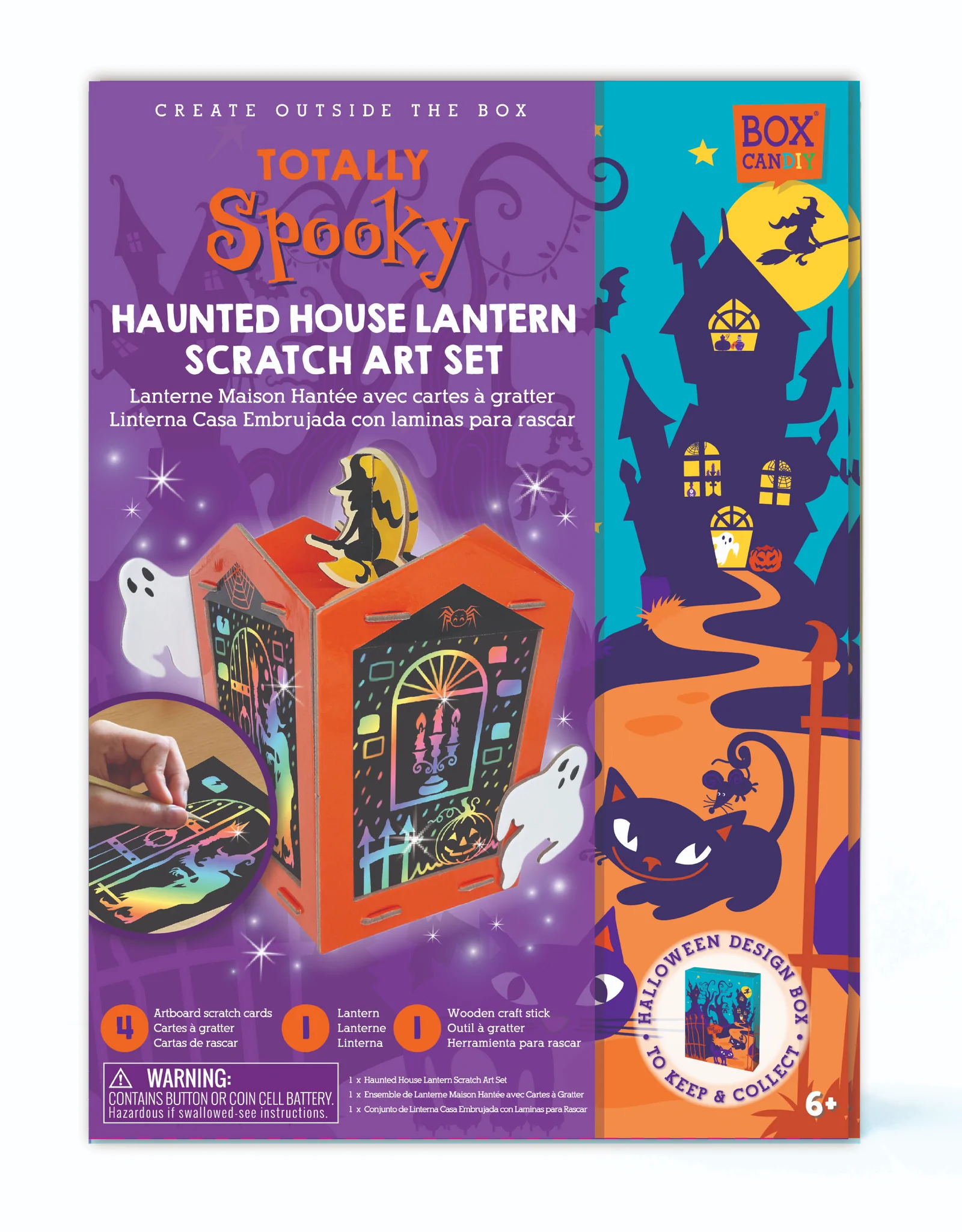 Handstand Kitchen Box CanDIY Totally Spooky Haunted House Lantern Scratch Art Set