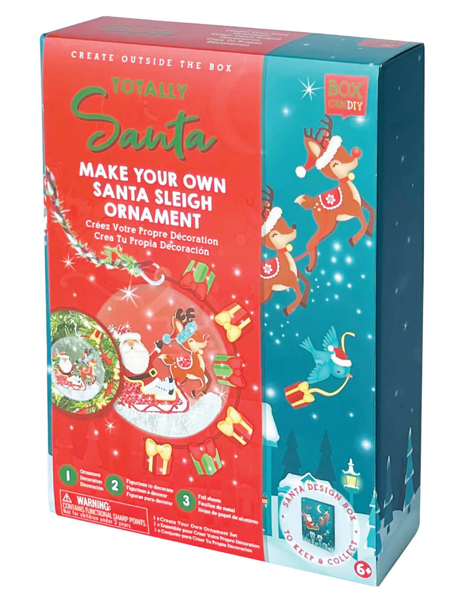 Handstand Kitchen Box CanDIY Totally Santa Make Your Own Santa Sleigh Ornament