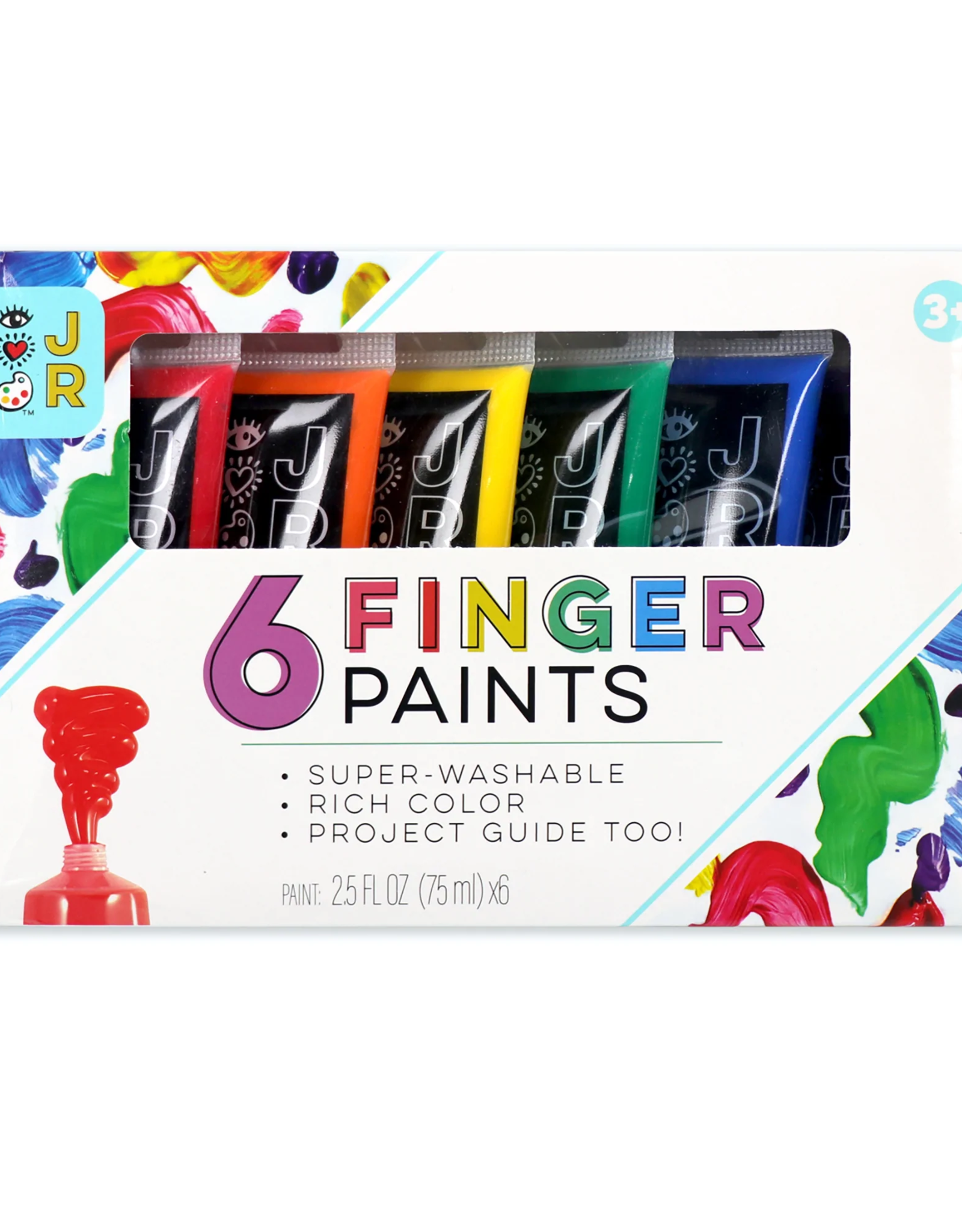 Bright Stripes Bright Stripes - Jr 6 Washable Finger Paints