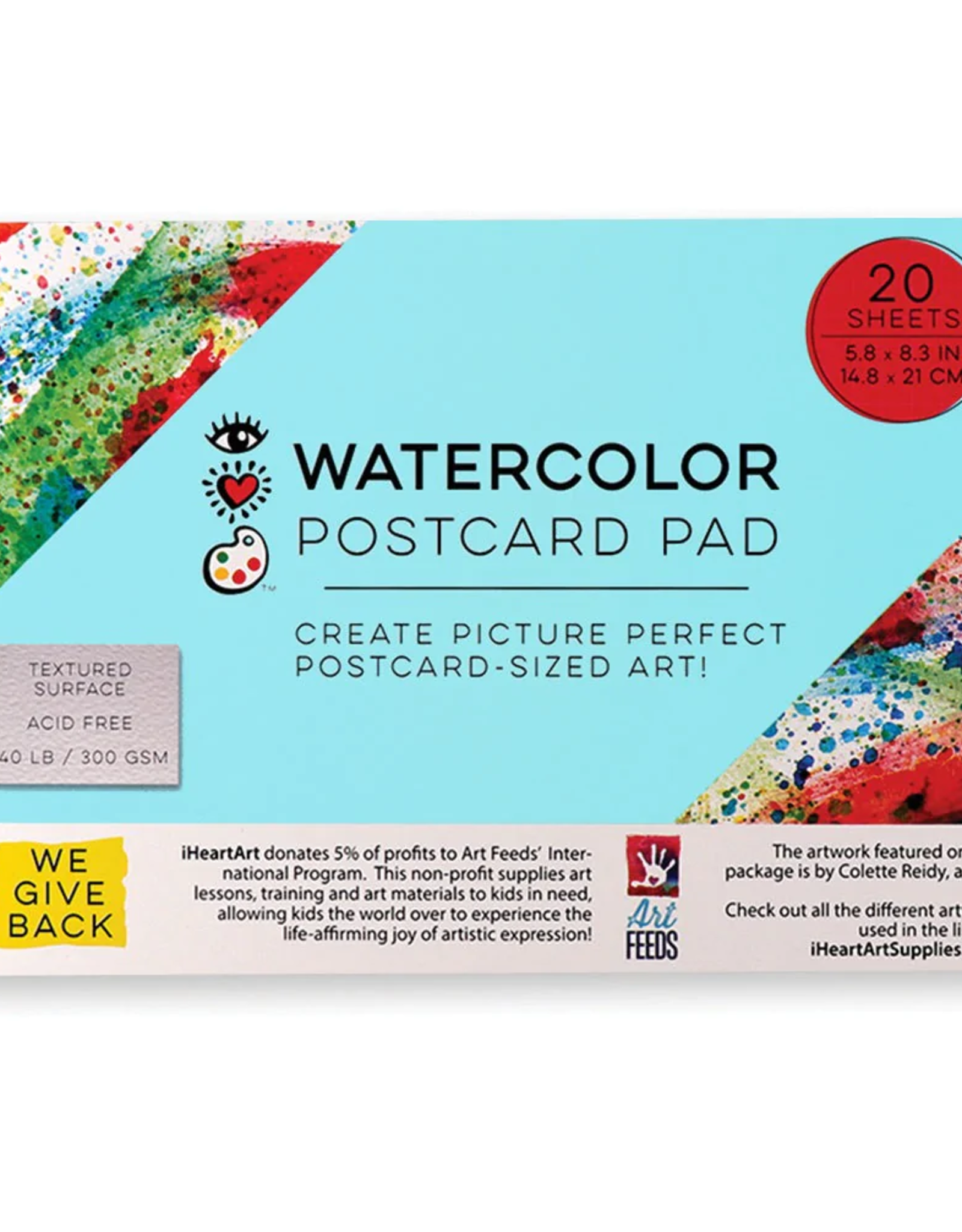 Bright Stripes Bright Stripes - Watercolor Postcard Pad