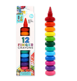 Bright Stripes Bright Stripes - Jr 12 Finger Crayons