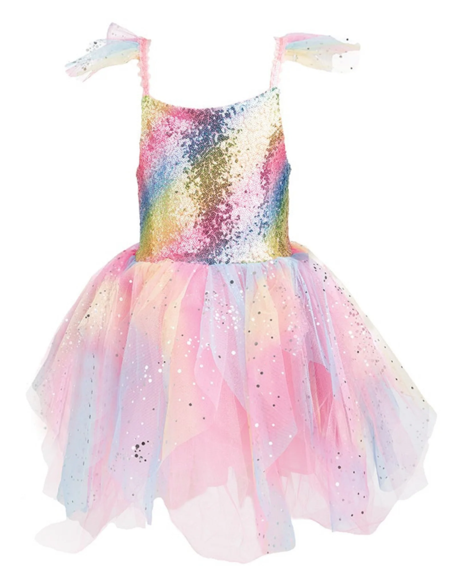 Great Pretenders Rainbow Fairy Dress & Wings, Multi, Size 3-4