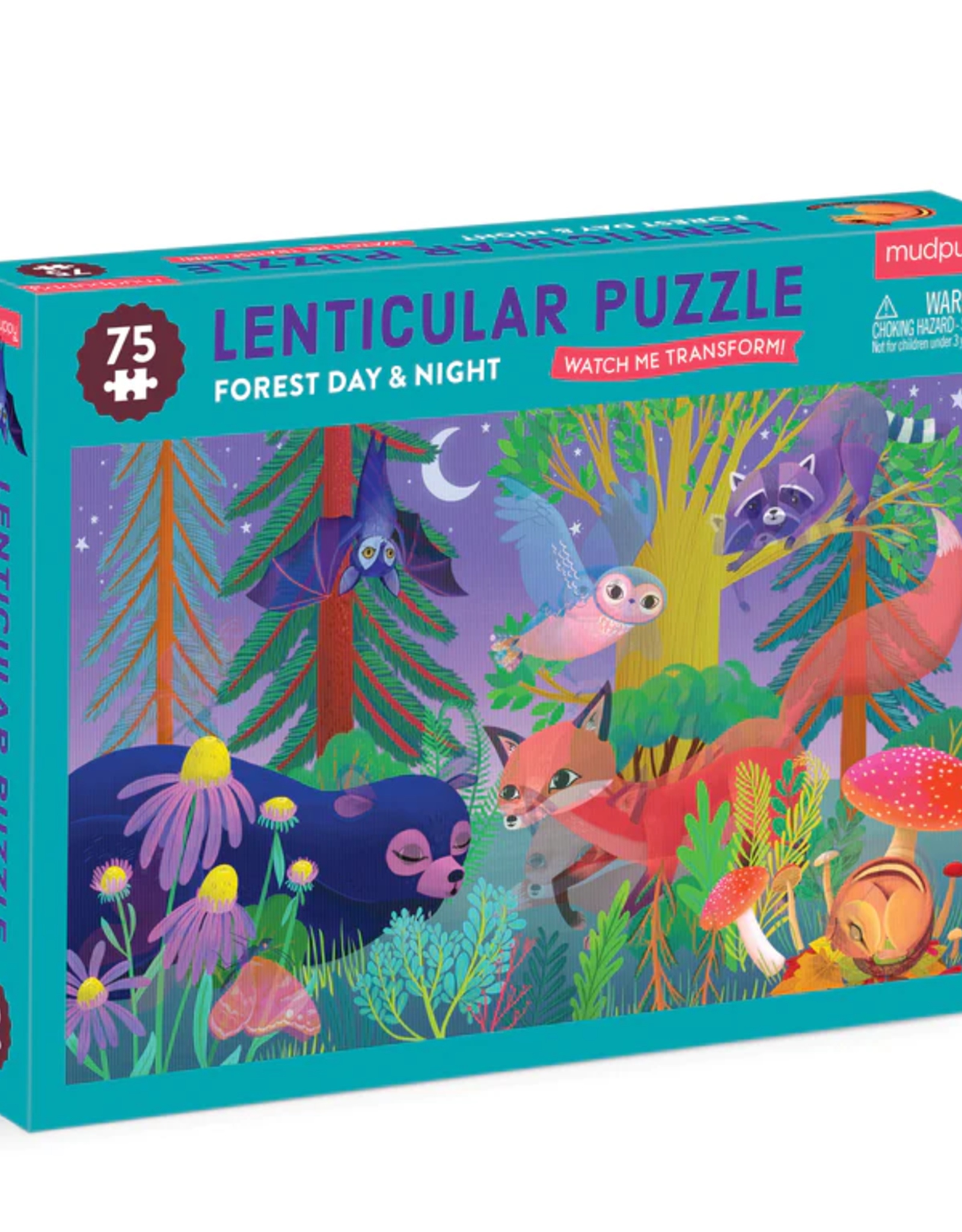 Mudpuppy 75pc Forest Day & Night Lenticular Puzzle