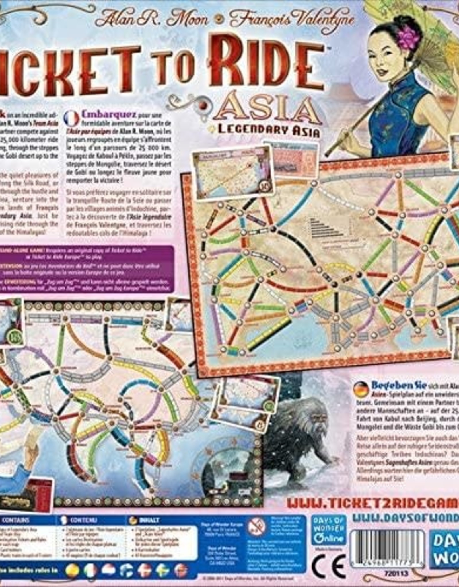 Asmodee Ticket To Ride - Asia Map Collection