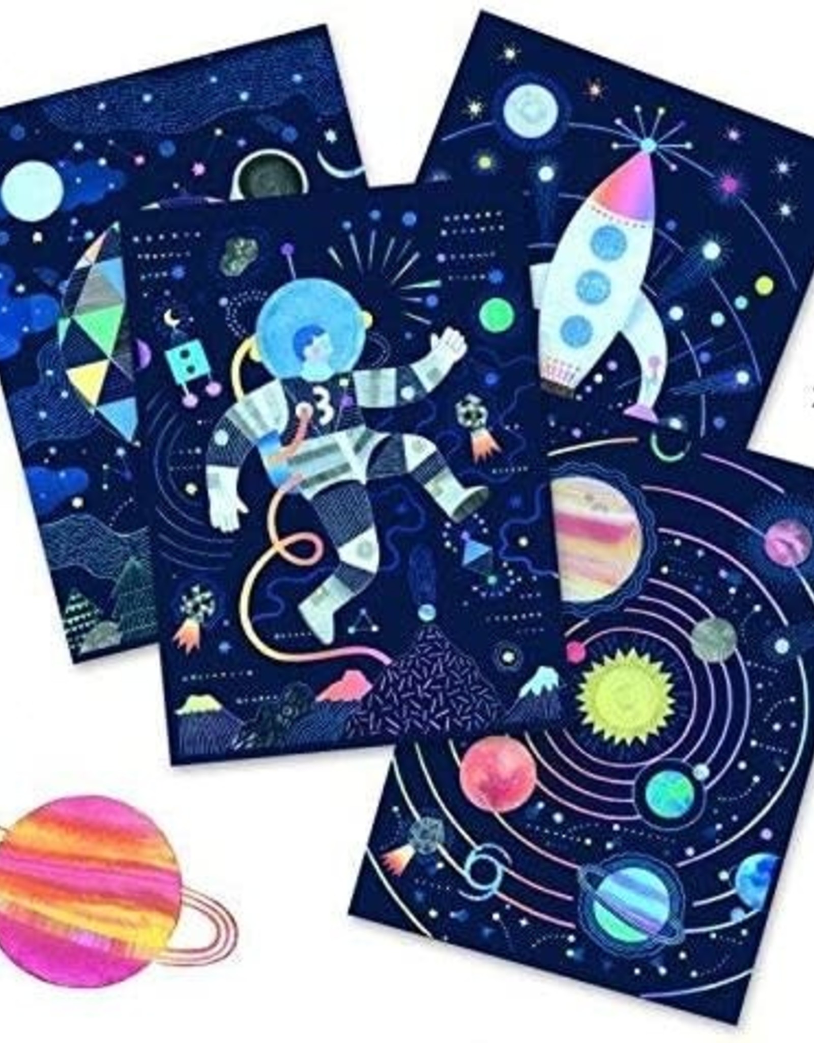 Djeco **Djeco Petit Gifts - Scratch Cards Cosmic Mission