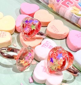 Pop Cutie Confetti Heart Ring