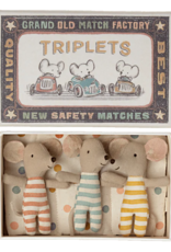 Maileg Maileg - Triplets, Baby Mice in Matchbox
