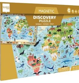 Dam Toys 80pc Magnetic Discovery Puzzle - World