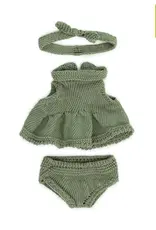 Miniland Knitted Dress & Headband 8 1/4"