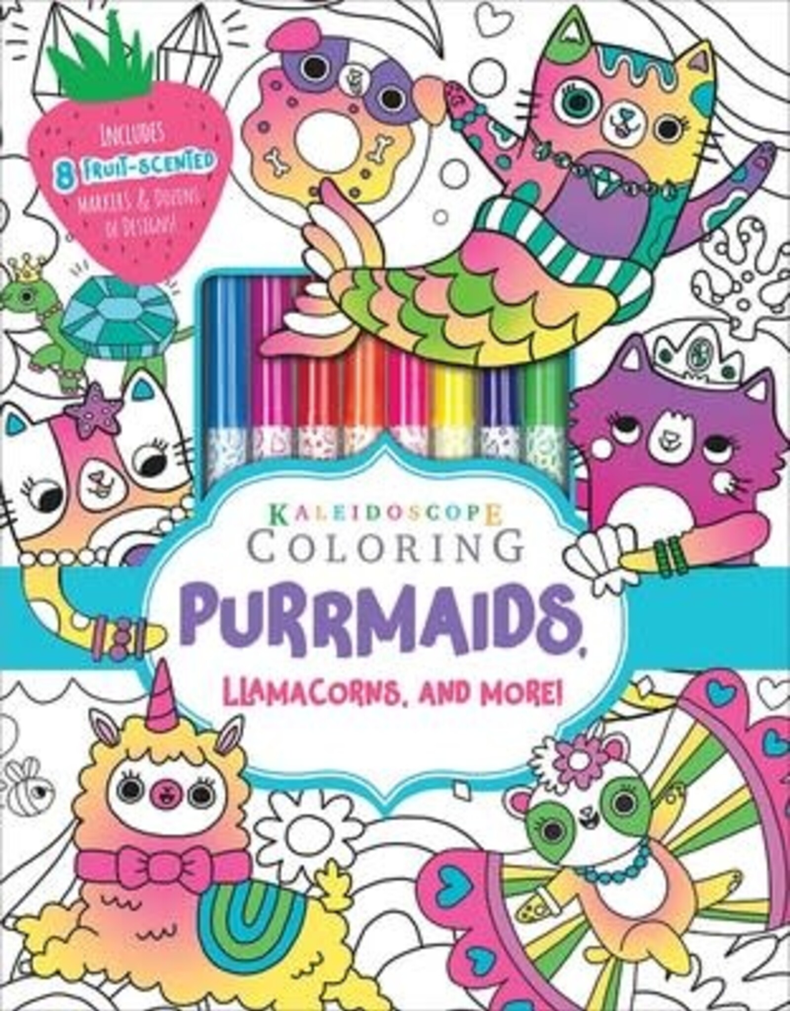 Simon and Schuster Kaleidoscope Coloring: Purrmaids, Llamacorns, and More!