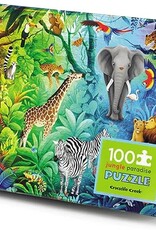 Crocodile Creek 100pc Holographic Puzzle - Jungle Paradise