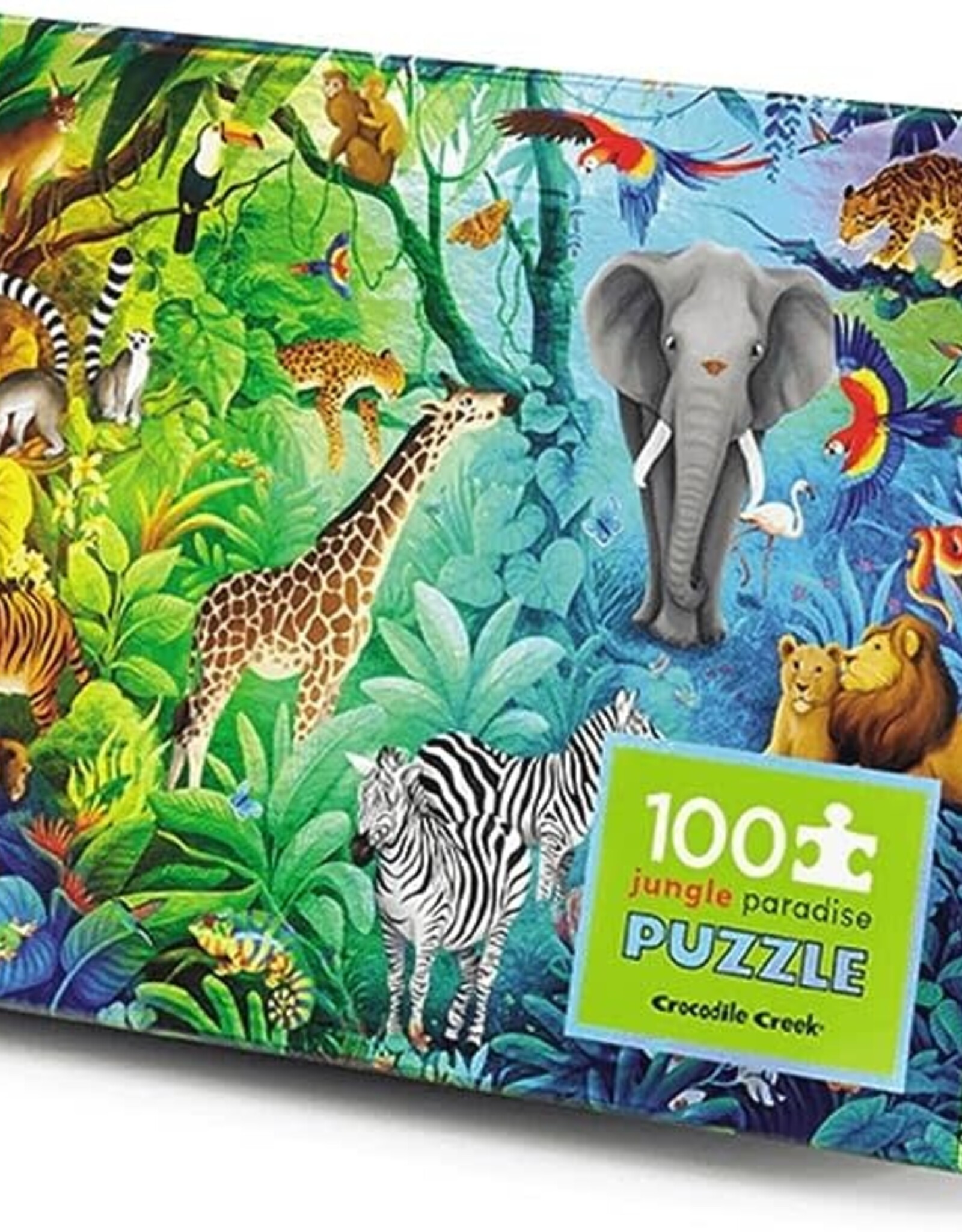 Crocodile Creek 100pc Holographic Puzzle - Jungle Paradise