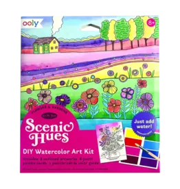 Ooly Ooly - Scenic Hues DIY Watercolor Art Kit , Flowers & Gardens