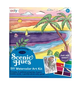 Ooly OOly - Scenic Hues DIY Watercolor Art Kit, Ocean Paradise
