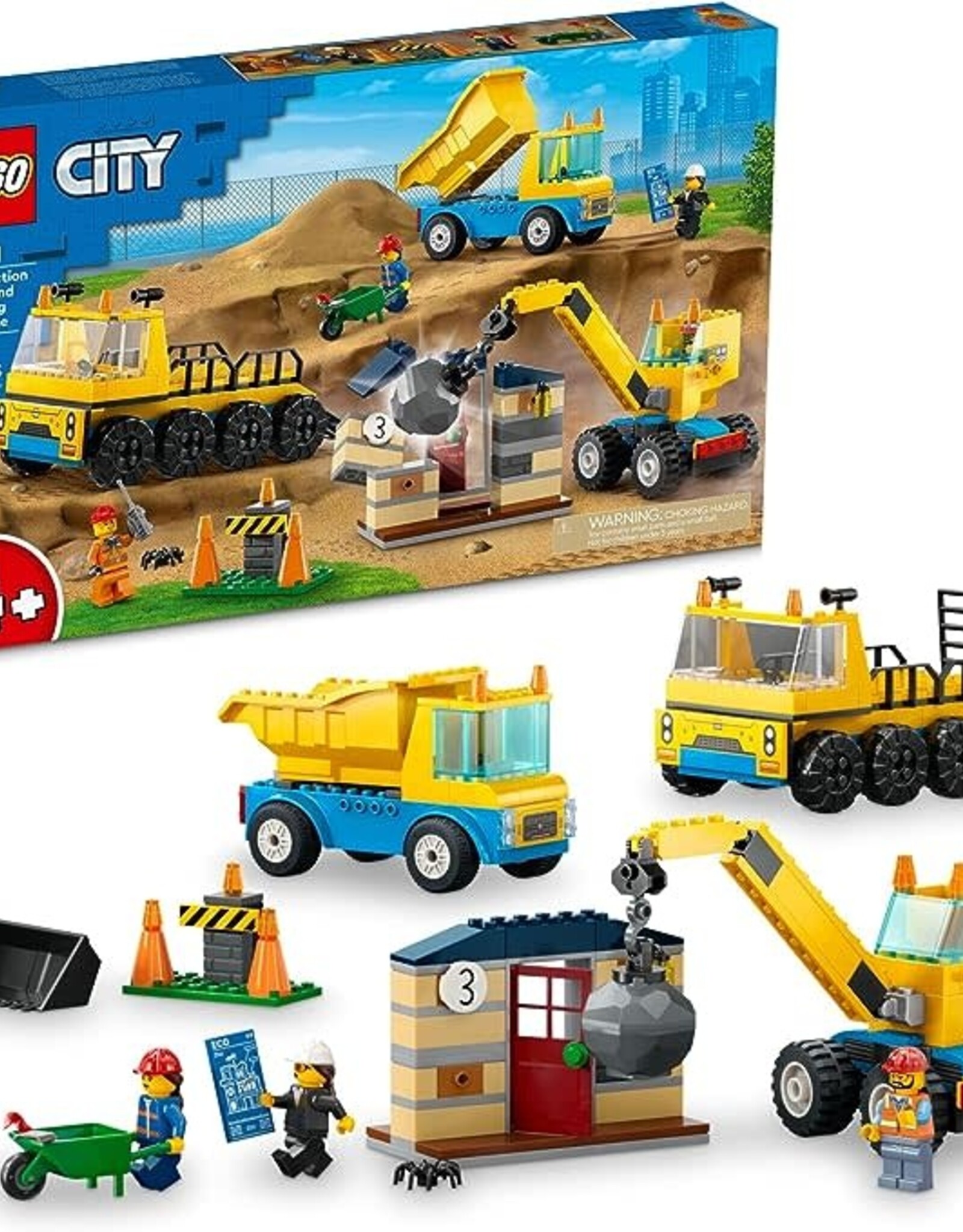 LEGO City Lego Construction Trucks & Wrecking Ball Crane