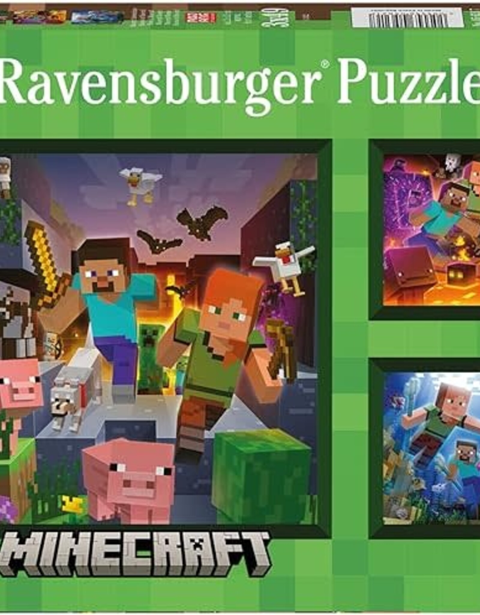 Ravensburger 3x49 Puzzle Minecraft Biomes