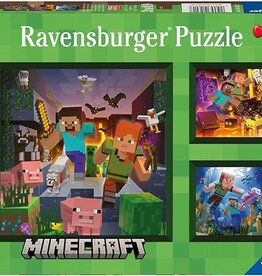 Ravensburger 3x49 Puzzle Minecraft Biomes