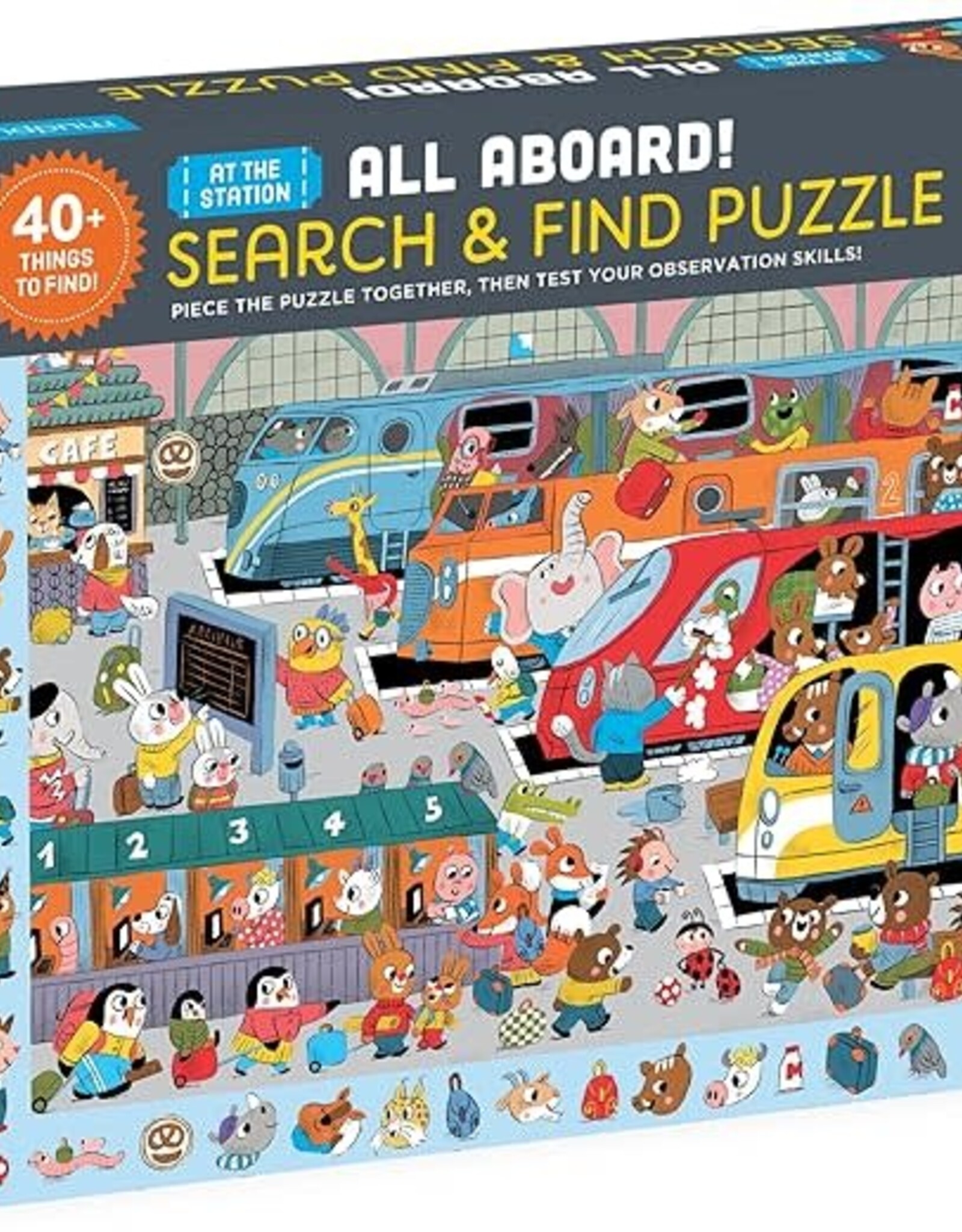 Chronicle 64pc Search & Find Puzzle - All Aboard Train Station