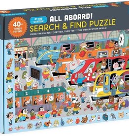 Chronicle 64pc Search & Find Puzzle - All Aboard Train Station
