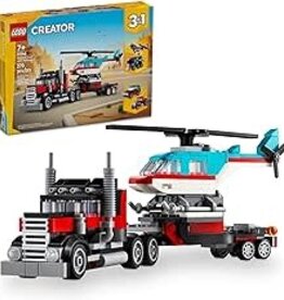 LEGO Flatbed Truck with Helicopter